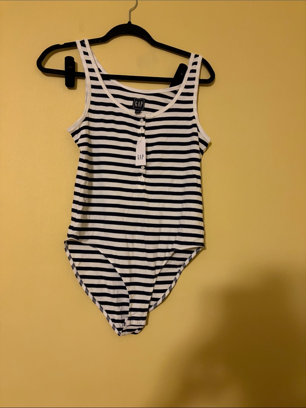 GAP Navy & White Striped Women’s Bodysuit
